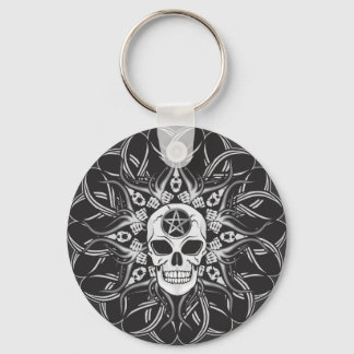 Goth Skull Keychain