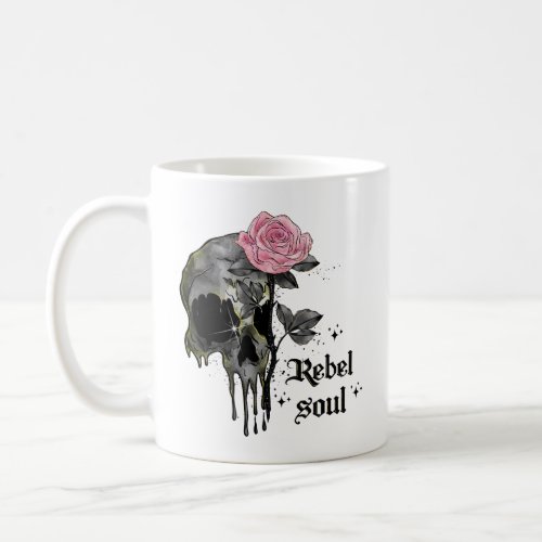 Goth Skull  Rebel Soul  Coffee Mug