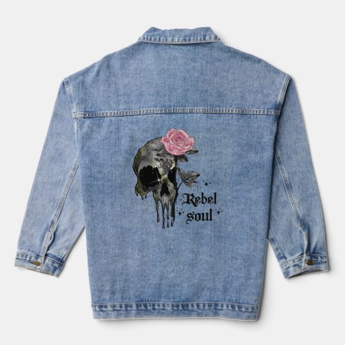 Goth Skull  Rebel Soul  Denim Jacket