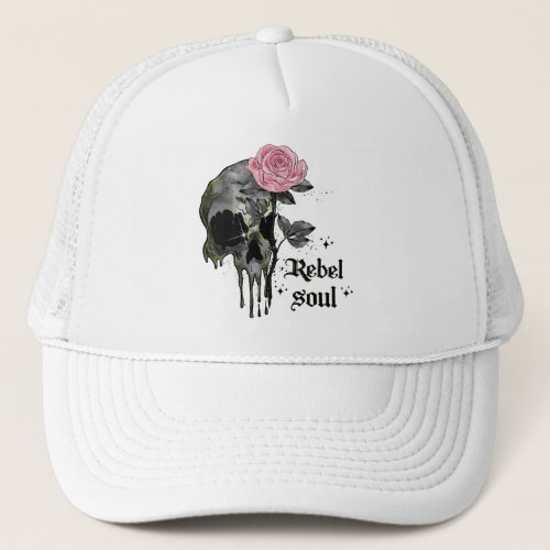 Goth Skull  Rebel Soul Trucker Hat