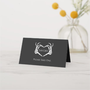 Goth Skull Skeleton Hand Favors Place Card