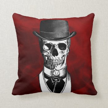 Goth Skull Throw Pillow by Funky_Skull at Zazzle