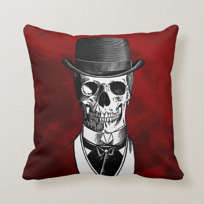 Goth Skull Throw Pillows