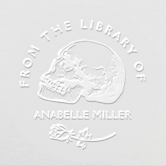 Goth Skull Vintage From The Library Book Embosser (Design)