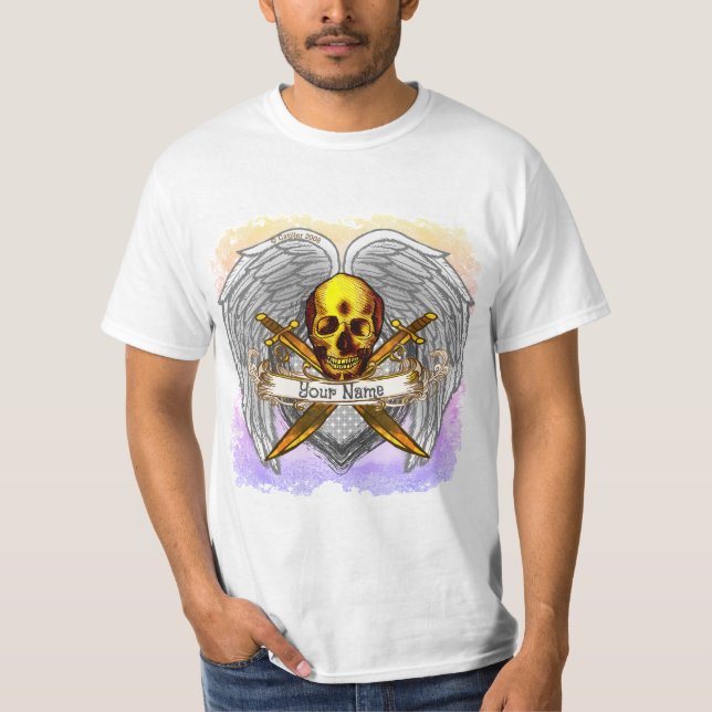 Goth skull Warrior  t-shirt (Front)