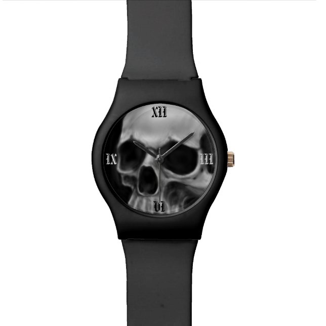 Goth skull wrist watch (Close Up)