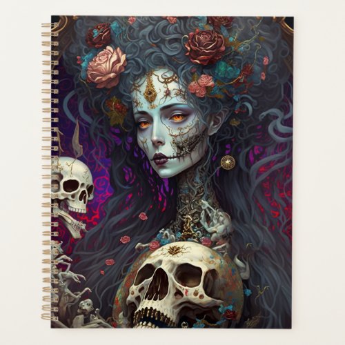 Goth Skull Zombie Woman Gothic Planner