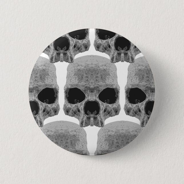 goth skulls button (Front)