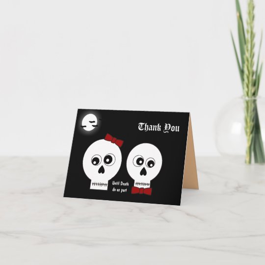 Goth Skulls Thank You Card