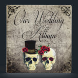 Goth Skulls with Roses Wedding Photo Album 3 Ring Binder<br><div class="desc">This is a beautiful 3 ring wedding binder you can use for photos or wedding plans.</div>