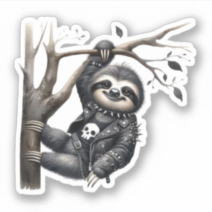 Goth Sloth Sticker