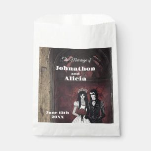 Goth style wedding table decorations Dark Moody Favor Bag
