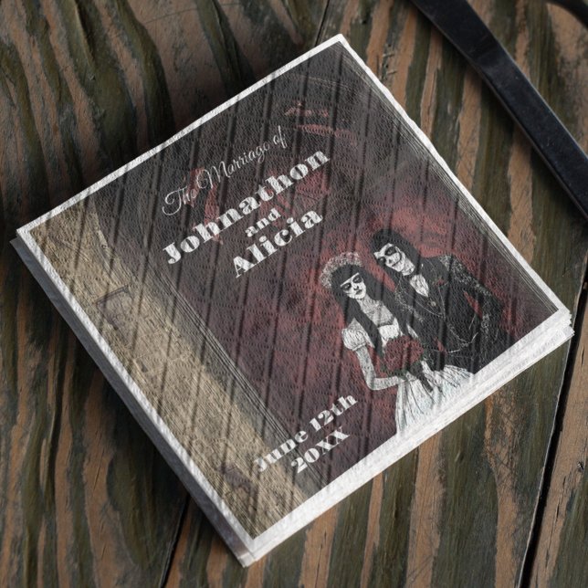 Goth style wedding table decorations Dark Moody Napkins (Creator Uploaded)