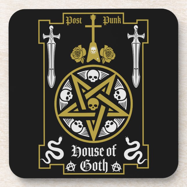 Goth Subculture Post Punk Music Beverage Coaster (Front)