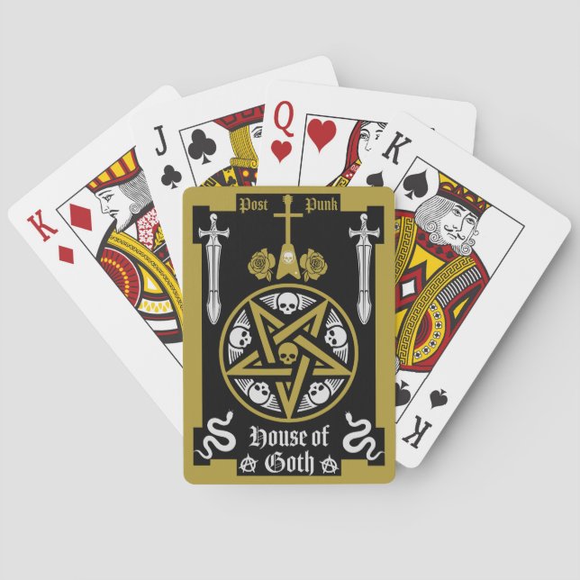 Goth Subculture Post Punk Music Poker Cards (Back)