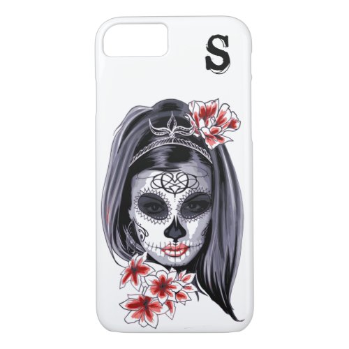 Goth Sugar Skull Girl iPhone 87 Case