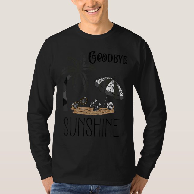 Goth Summer Aesthetic Grunge Gothic Beach Umbrella T-Shirt (Front)