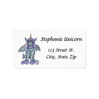 Goth Unicorn Address Labels
