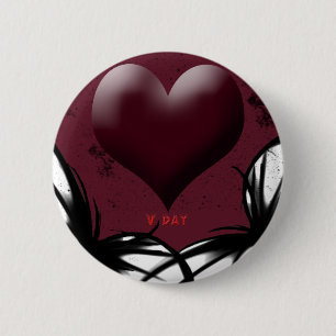 Goth V-Day products Pinback Button