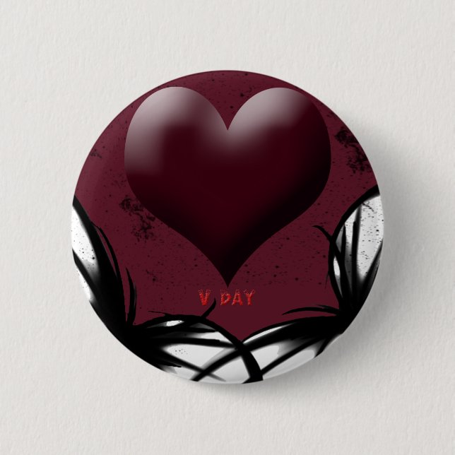 Goth V-Day products Pinback Button (Front)
