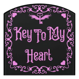Goth Valentine Key To My Heart Pink 