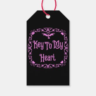 Goth Valentine Key To My Heart Pink 