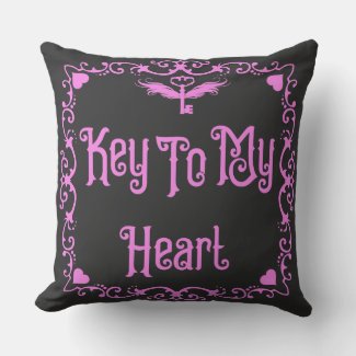 Goth Valentine Key To My Heart Pink