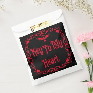 Goth Valentine Key To My Heart Red