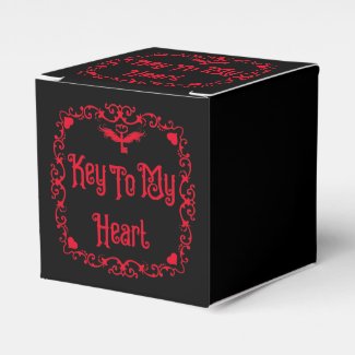 Goth Valentine Key To My Heart Red