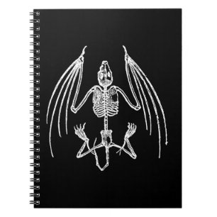 Goth Vampire Bat Bones Notebook