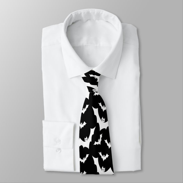 Goth Vampire Bats Tie (Tied)