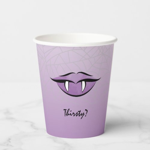 Goth Vampire Lips Halloween Birthday Paper Cup