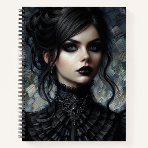 Goth Victorian Woman Portrait Notebook