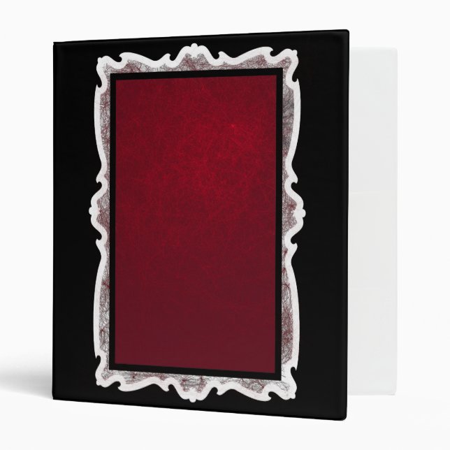 Goth Wedding Binder in Black and Red (Front/Inside)