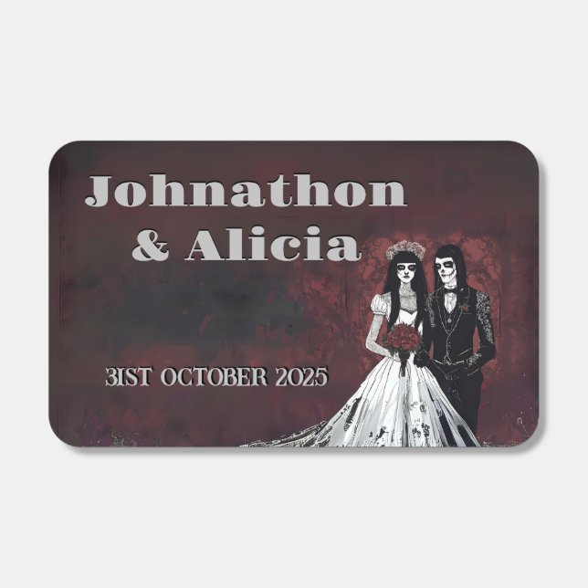 Goth Wedding Favor Black Matchbox Favours Matchboxes (Front)