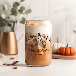 Goth Wedding Personalized Bridesmaids Till Death Can Glass