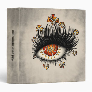 Goth weird eye art witchy 3 ring binder