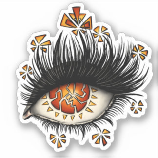 Goth weird eye art witchy sticker