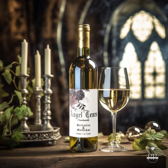 Goth White Wine Angel Tears  Wine Label (Creator Uploaded)