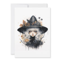 Goth Witch Halloween Card