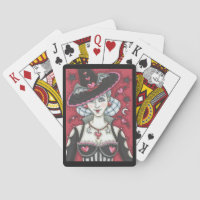 Goth Witch WICKED VALENTINE PLAYING CARDS Bicycle