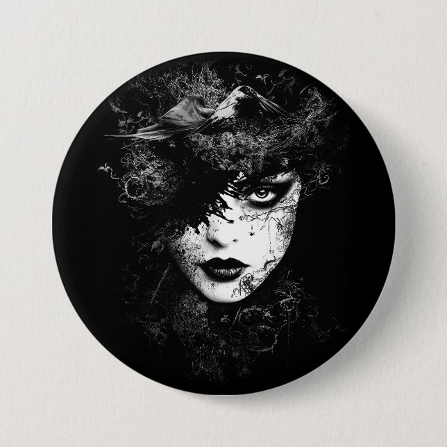Goth Woman Button (Front)