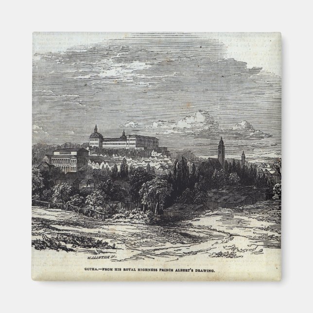 Gotha, engraved by W.J. Linton Magnet (Front)