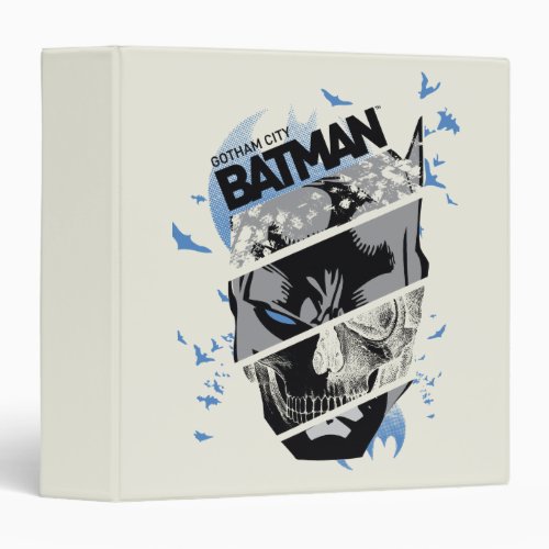 Gotham City Batman Skull Collage Binder
