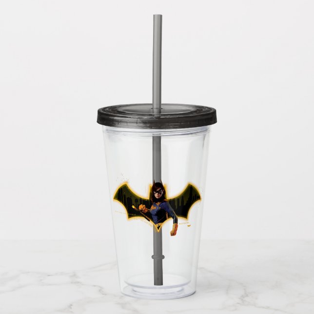 Gotham Knights Batgirl in Logo Acrylic Tumbler (Front)