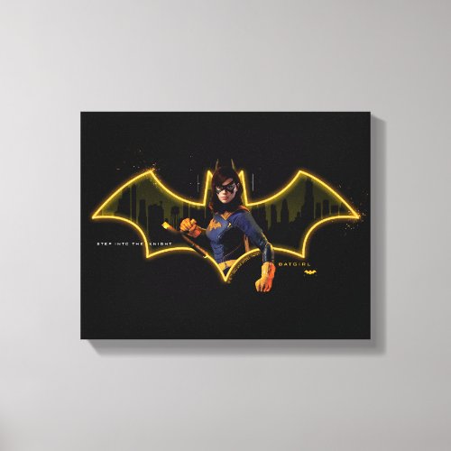 Gotham Knights Batgirl in Logo Canvas Print
