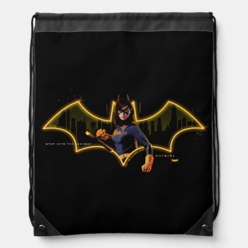 Gotham Knights Batgirl in Logo Drawstring Bag