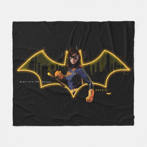 Gotham Knights Batgirl in Logo Fleece Blanket