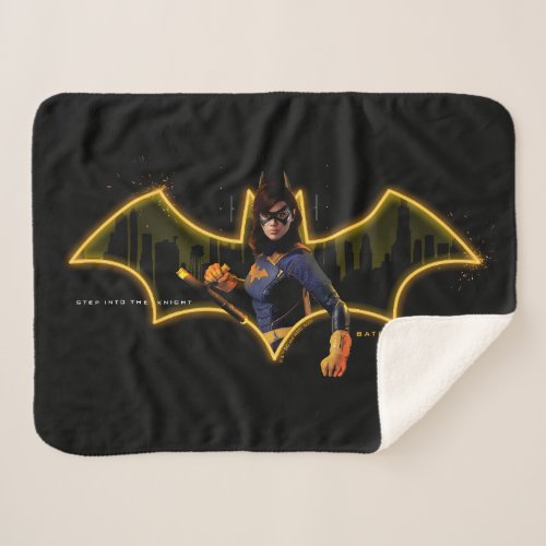 Gotham Knights Batgirl in Logo Sherpa Blanket