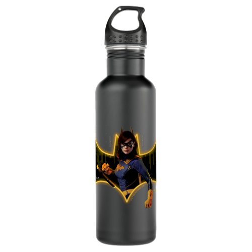 Gotham Knights Batgirl in Logo Stainless Steel Water Bottle